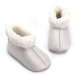 Fashion Warm First Walkers Fuzzy Baby Solid Shoes