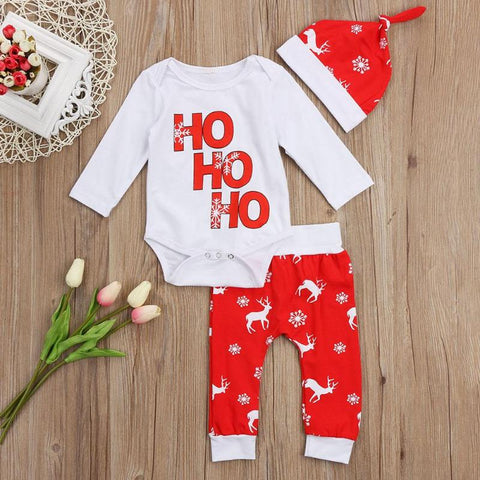 3pcs/Set Baby Christmas Clothes Set