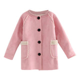 Baby Fleece Jacket Front Button Sweet Kids